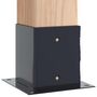 Voir la diapositive 4 : VIDAXL Bases de poteau carrees 4 pcs anthracite 121x121 mm