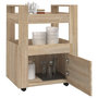 Voir la diapositive 4 : VIDAXL Chariot de cuisine Chene sonoma 60x45x80 cm Bois d'ingenierie