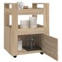 Voir la diapositive 4 : VIDAXL Chariot de cuisine Chene sonoma 60x45x80 cm Bois d'ingenierie