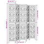 Voir la diapositive 6 : VIDAXL Cloison de separation 5 panneaux marron bois paulownia massif