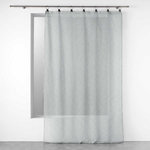 Paris Prix Rideau Voilage à Anneaux  Linka  140x240cm Gris