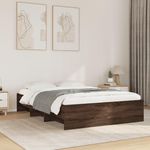VIDAXL Cadre de lit sans matelas chene marron 140x200 cm