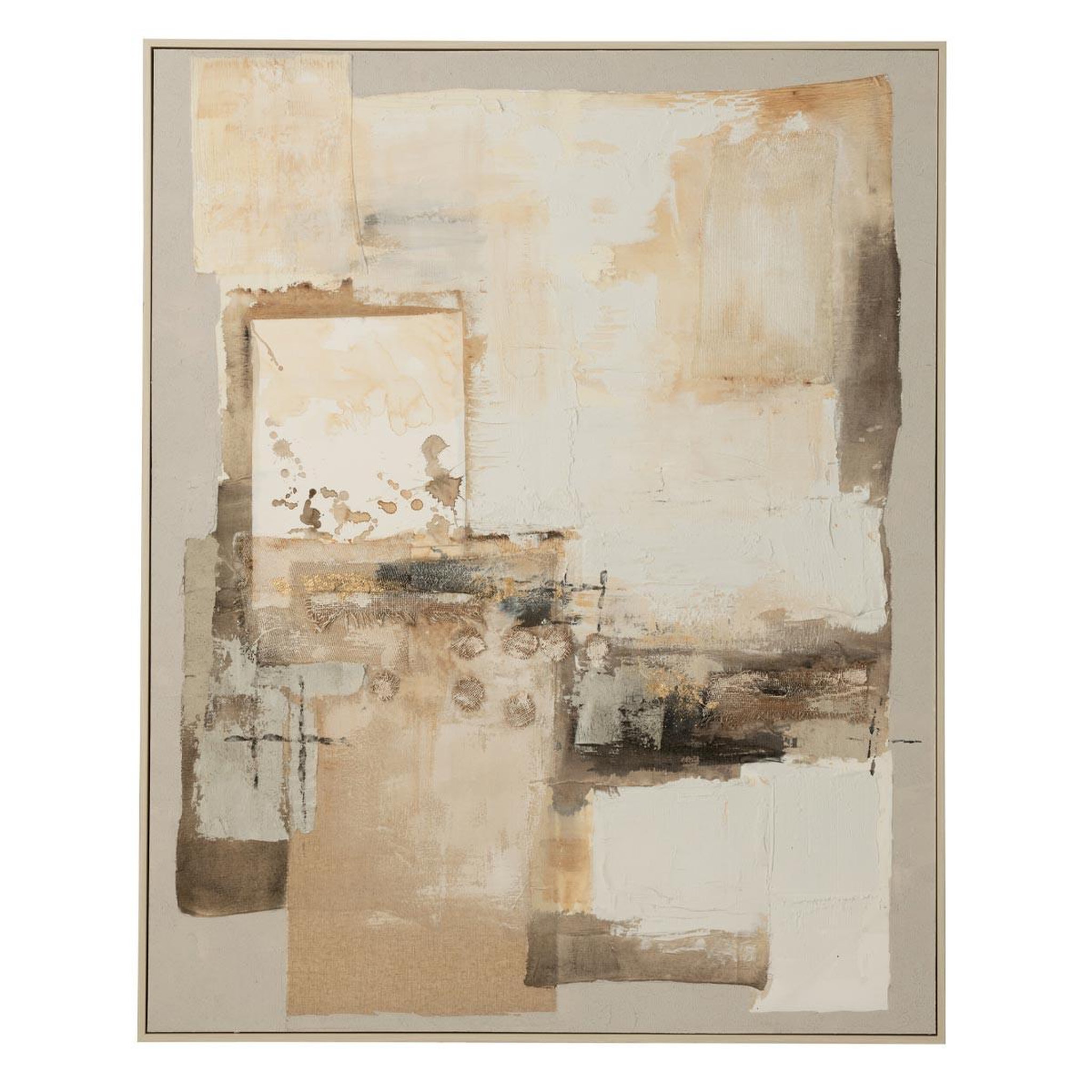 J-LINE Tableau abstrait  jouk  123x154cm multicolore
