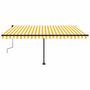 Voir la diapositive 3 : VIDAXL Auvent manuel retractable sur pied 450x300 cm Jaune et blanc