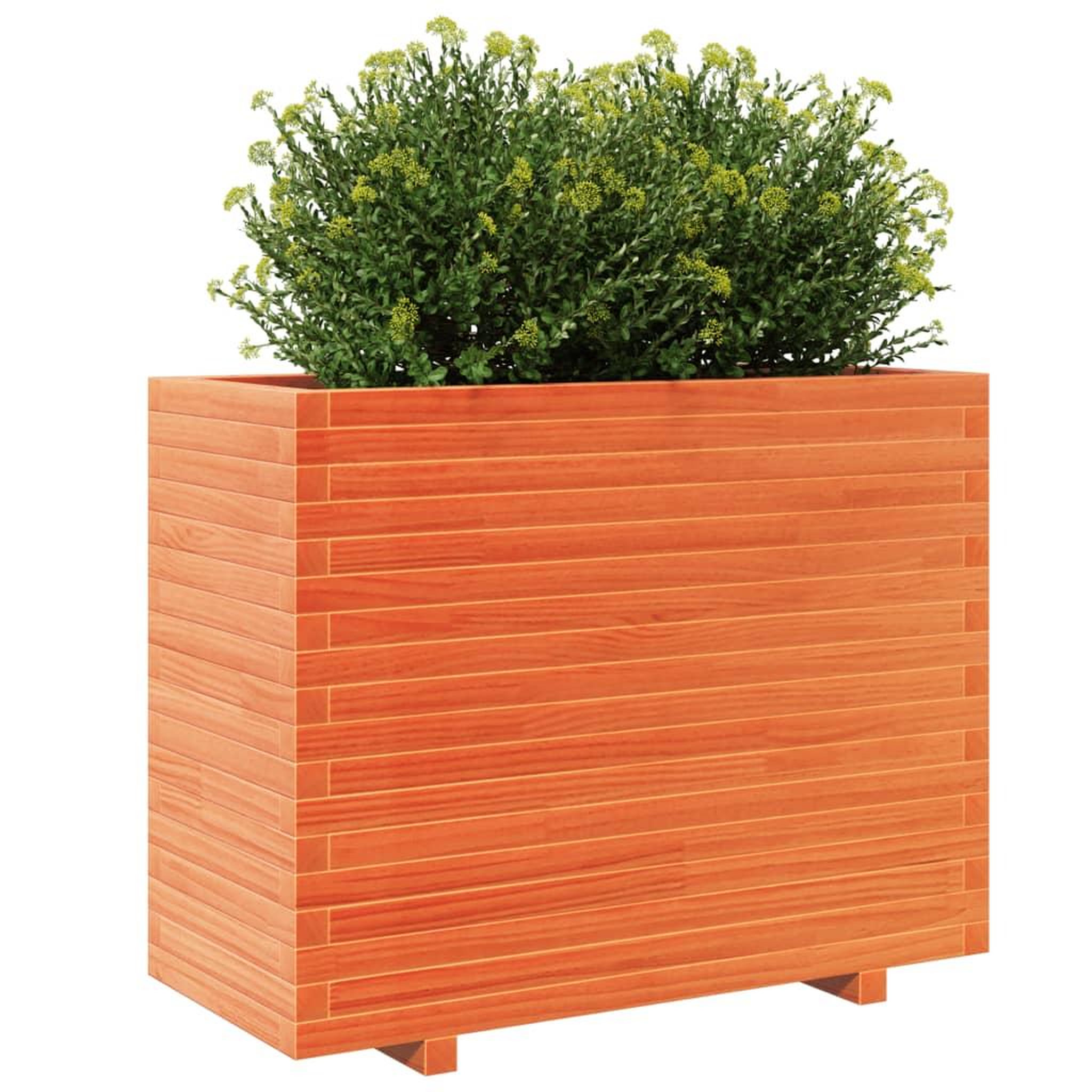 Voir la diapositive 4 : VIDAXL Jardiniere cire marron 90x40x72,5 cm bois de pin massif