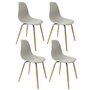 Voir la diapositive 1 : The Home Deco Factory Lot de 4 Chaises scandinave Phenix en polypropylène et métal