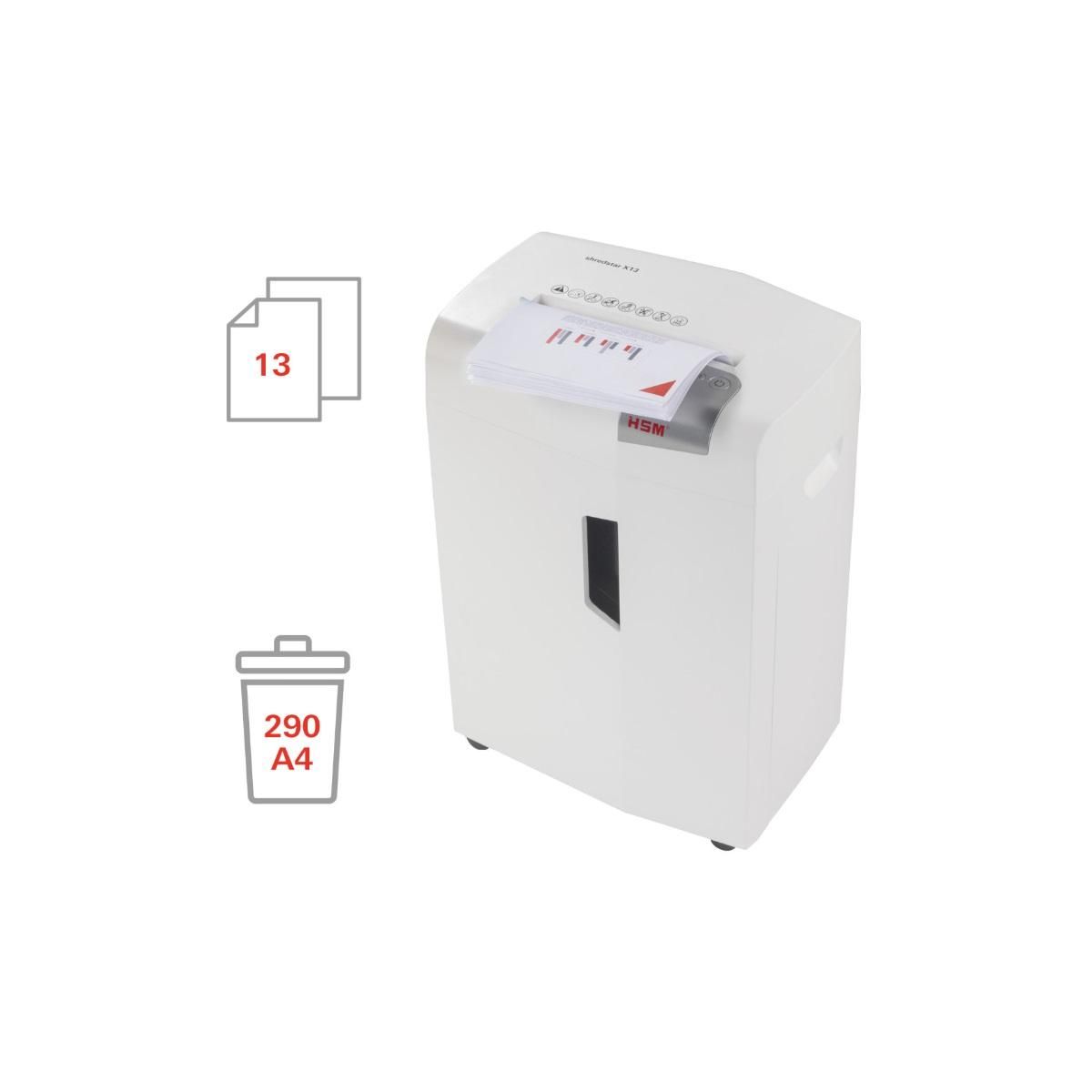 Hsm Destructeur de documents 13 feuilles coupe particules - 1057121