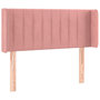 Voir la diapositive 2 : VIDAXL Tete de lit avec oreilles Rose 83x16x78/88 cm Velours
