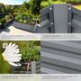 Voir la diapositive 4 : tectake Carré potager 200 L en acier galvanisé gris