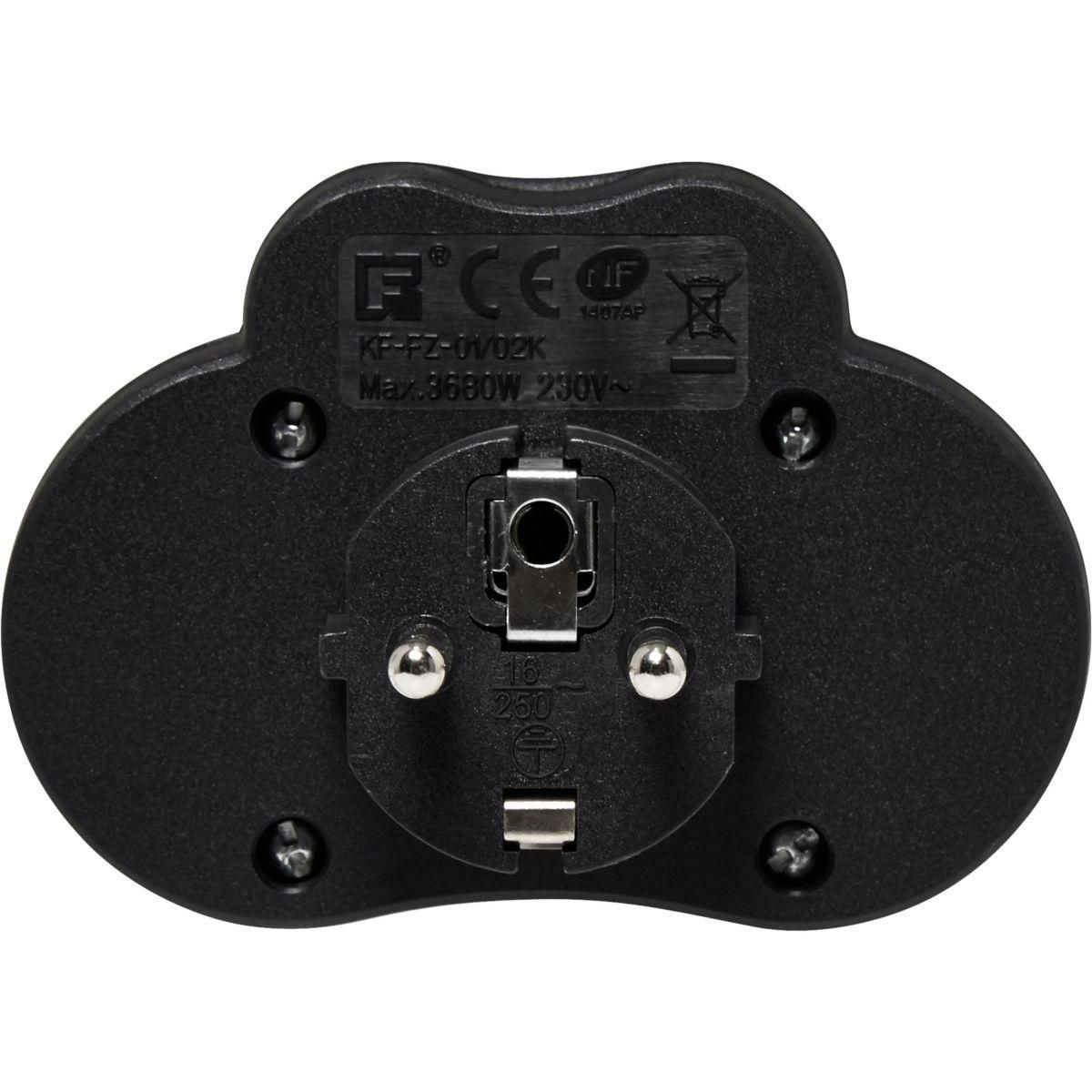 ESSENTIEL B Multiprise 2 prises 16A avec interrupteur