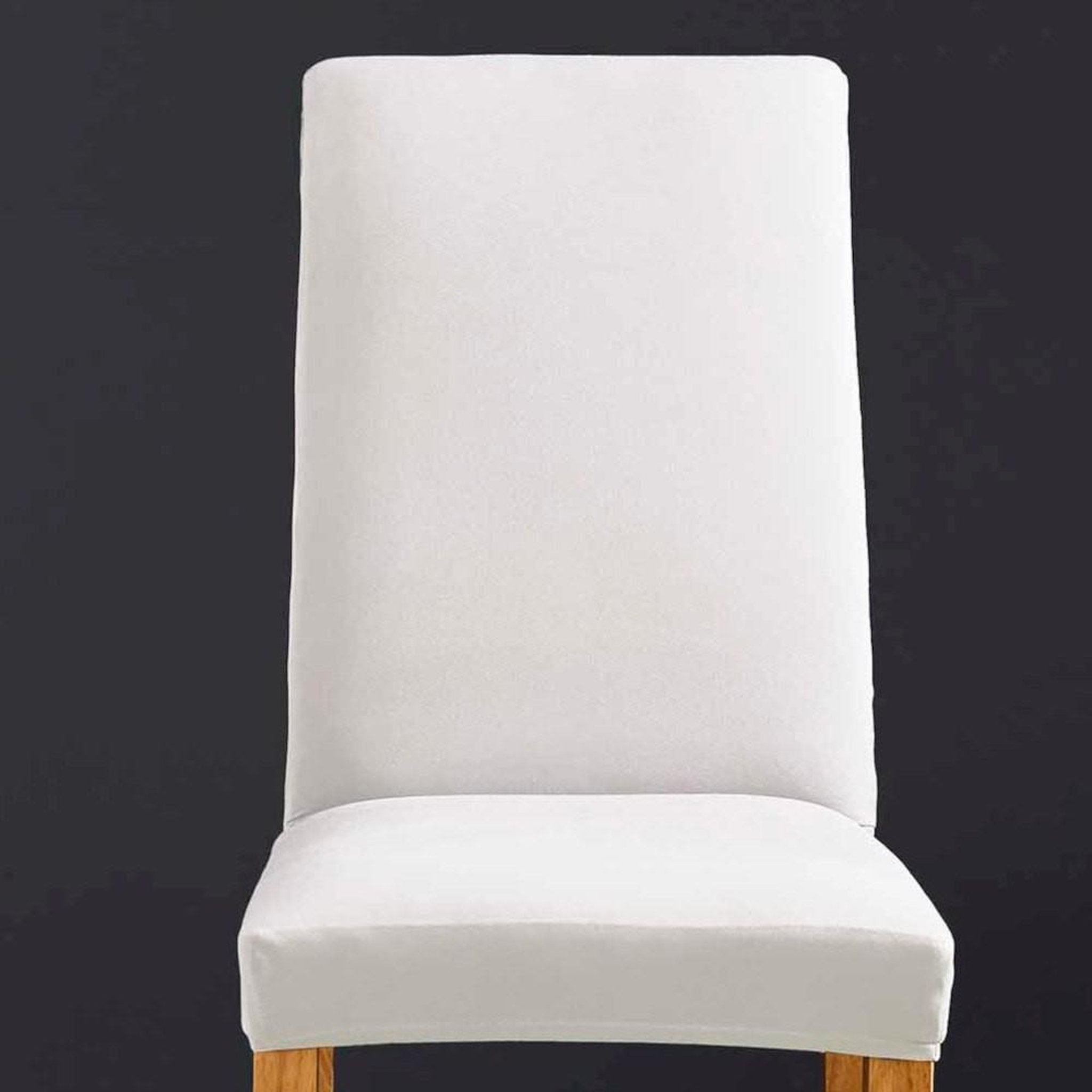 Voir la diapositive 2 : L3C Housse de chaise extensible en polyester coloris blanc