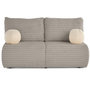Voir la diapositive 1 : BEST MOBILIER Marvin - canapé 3 places convertible et coffre en fausse fourrure côtelée avec 2 coussins boule inclus