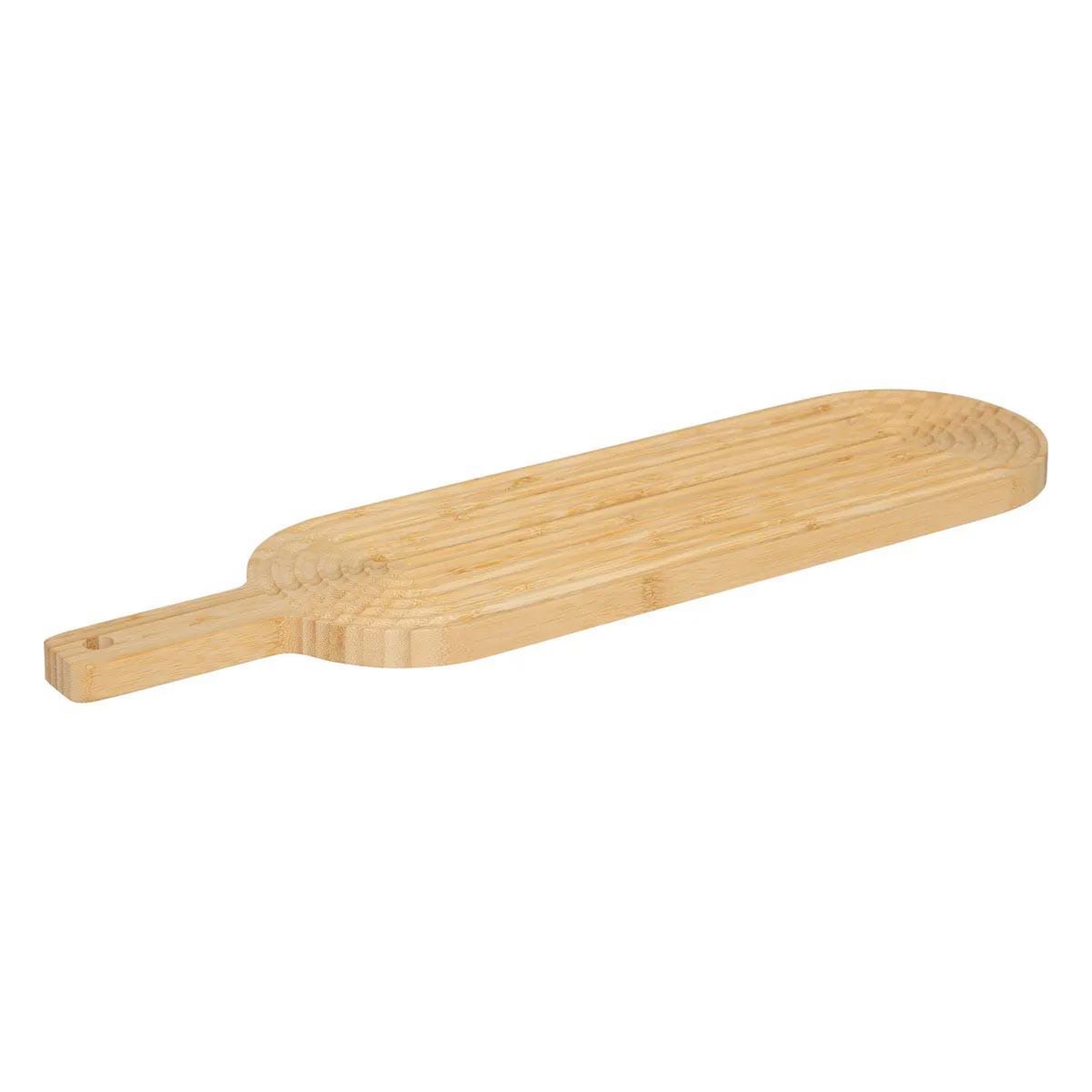 FIVE Planche à découper ovale en bambou  rainuré  60cm naturel