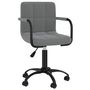 Voir la diapositive 2 : VIDAXL Chaises pivotantes a manger lot de 4 gris fonce velours