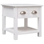 VIDAXL Table d'appoint Blanc 40x40x40 cm Bois de Paulownia