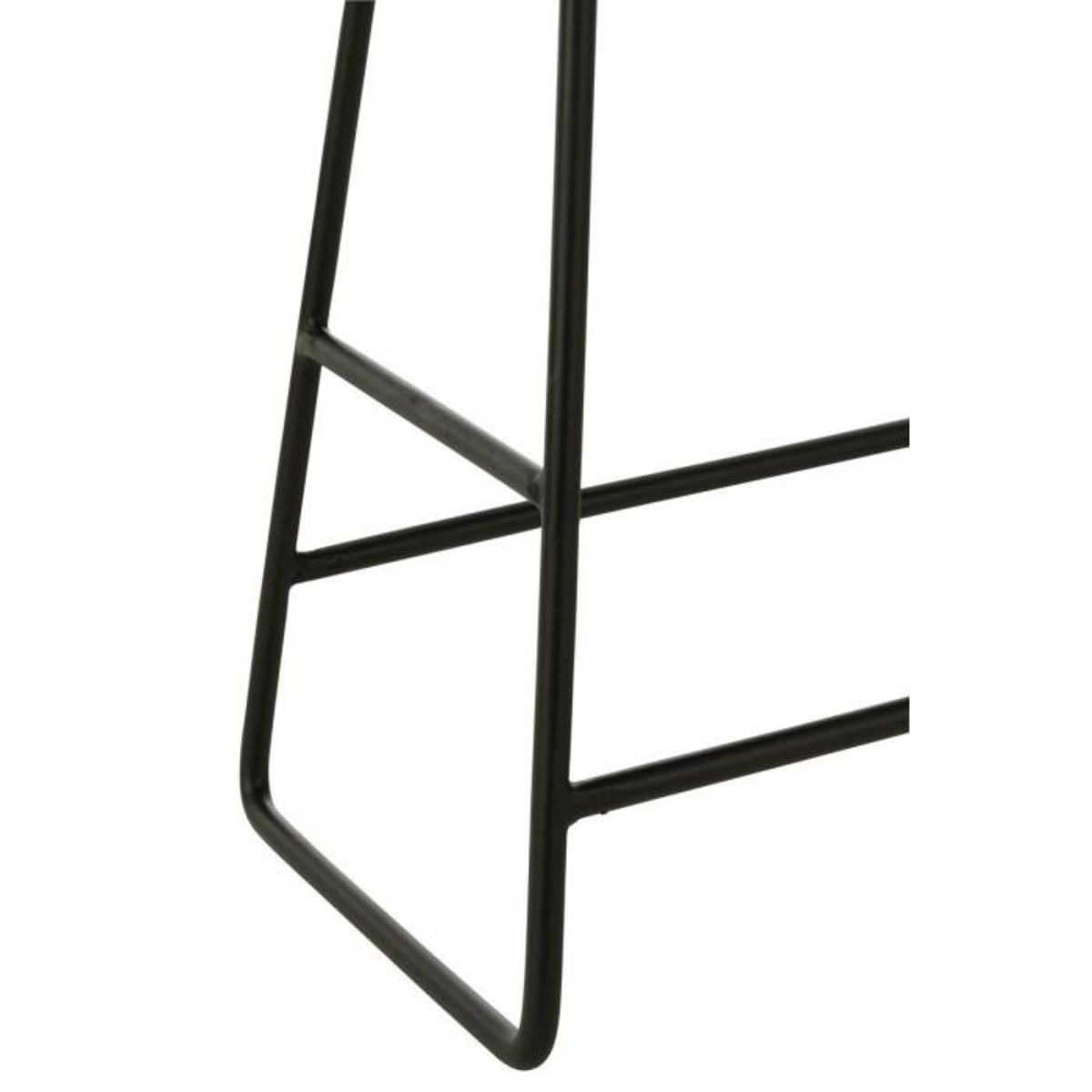 Paris Prix Tabouret en Bois  Teck  45cm Noir