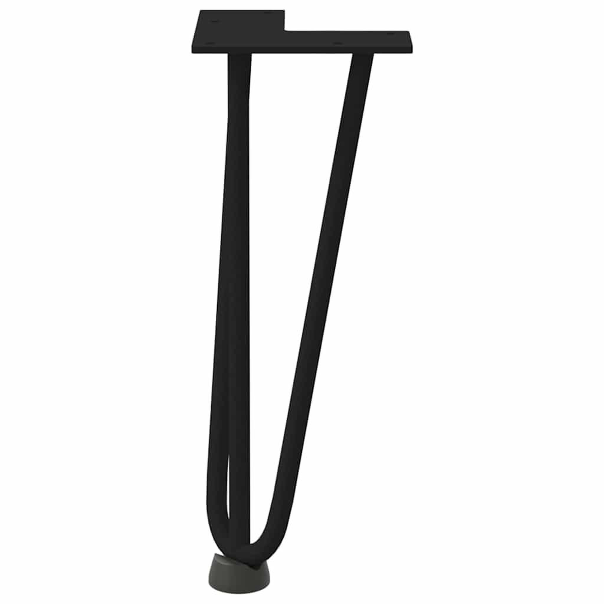 Voir la diapositive 5 : VIDAXL Pieds de table en forme d'epingle a cheveux 4 pcs noir 30 cm