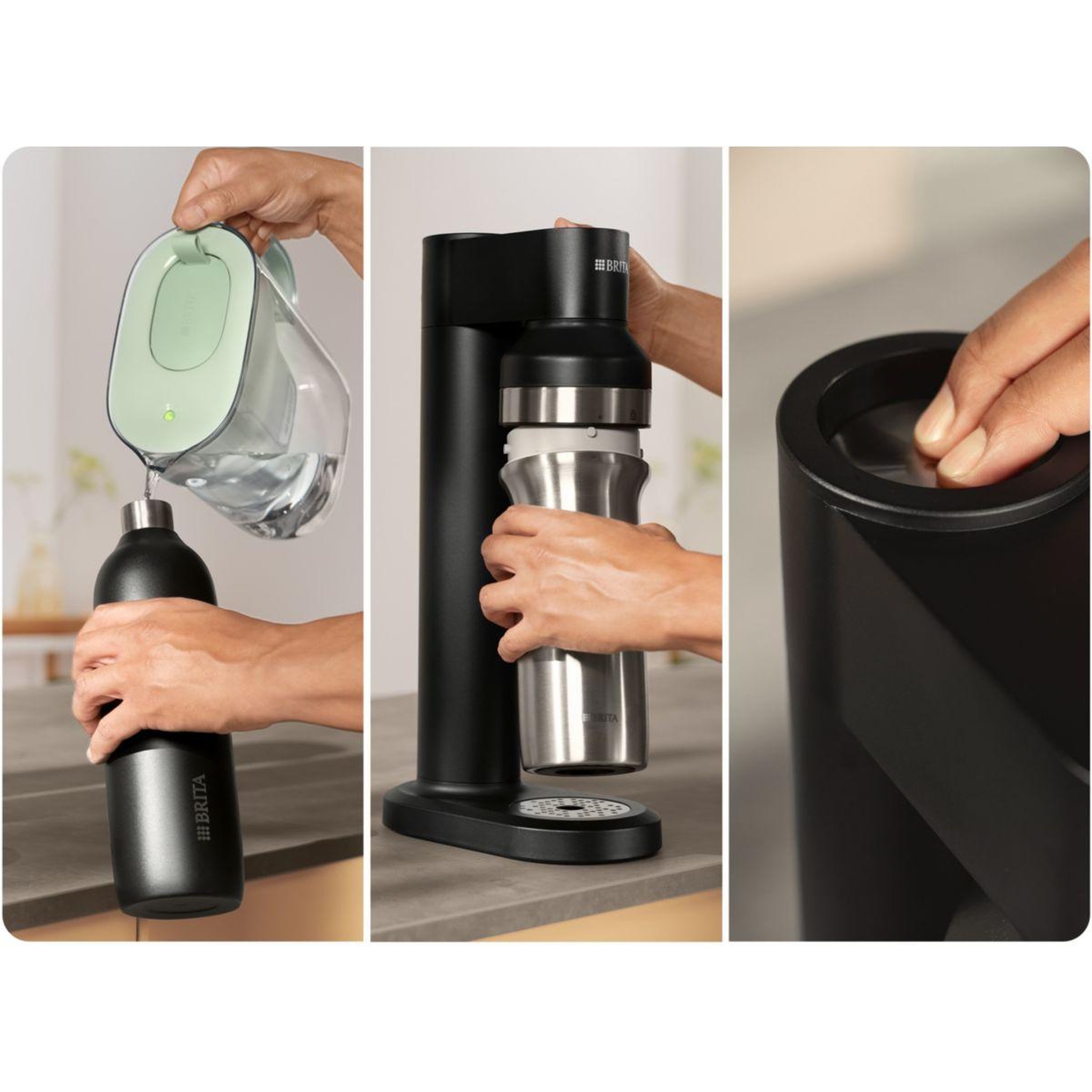 Voir la diapositive 4 : Brita Bouteille isotherme noire sodatrio 1l