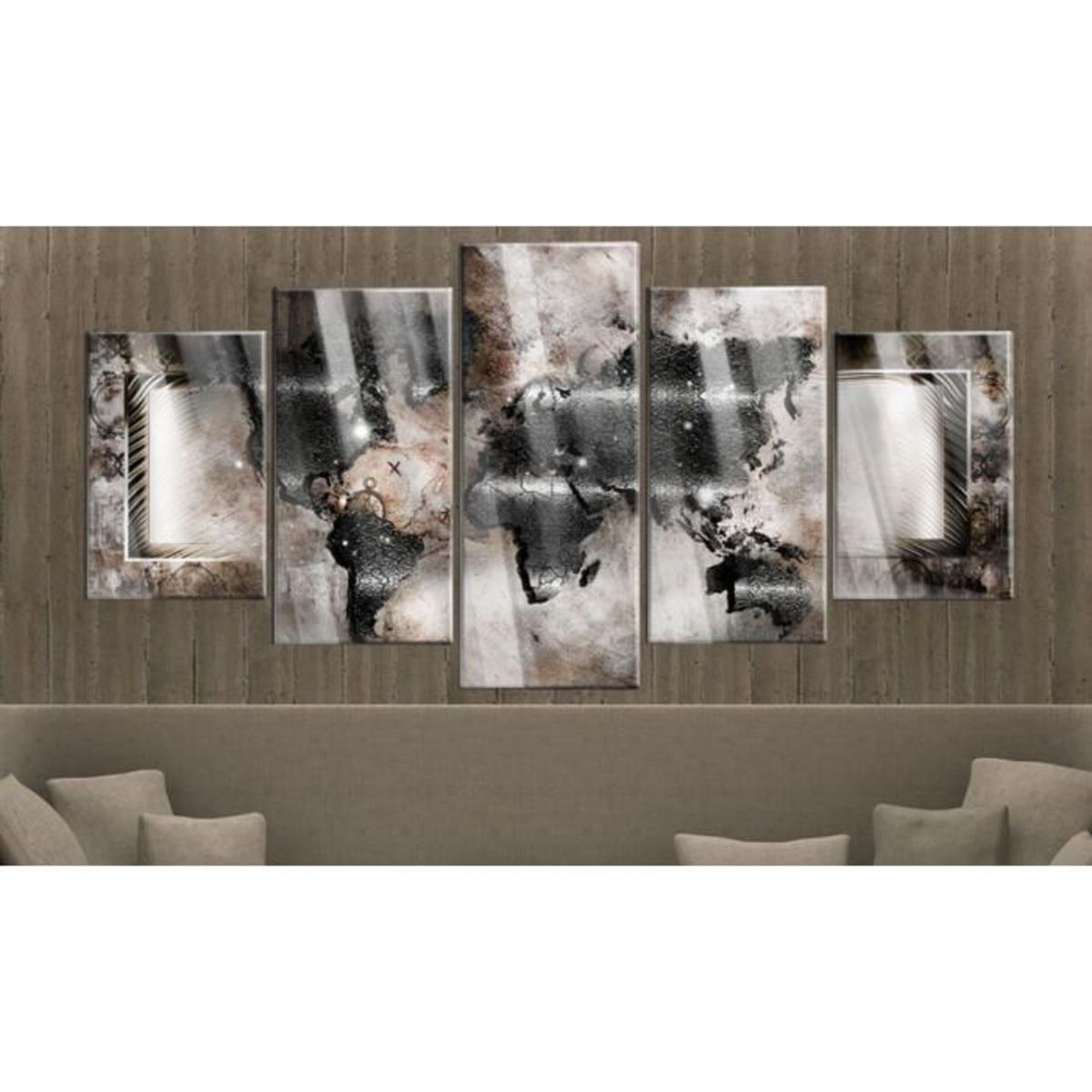 Paris Prix Tableau sur Verre Acrylique  Graphite Map