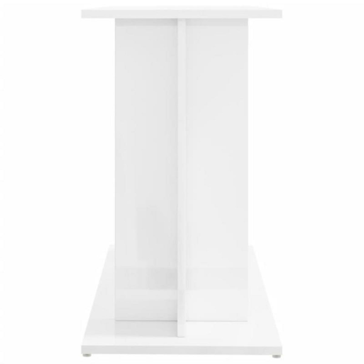 VIDAXL Support d aquarium blanc brillant 80x35x60 cm bois d ingénierie
