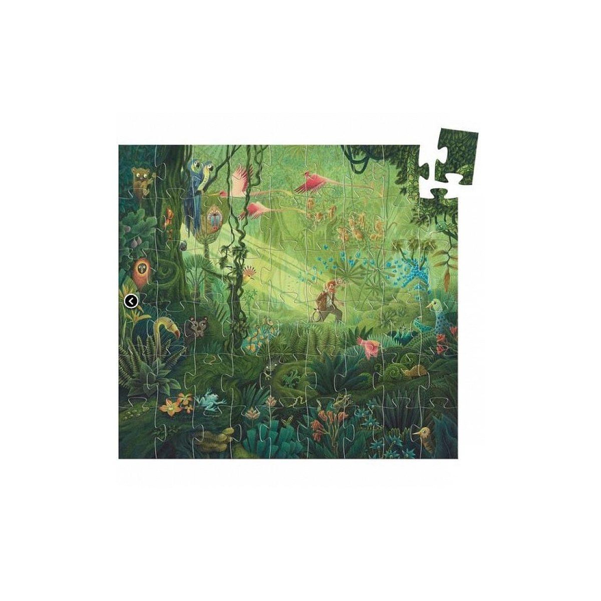 Voir la diapositive 2 : Djeco Puzzle silhouette dans la jungle 54pc
