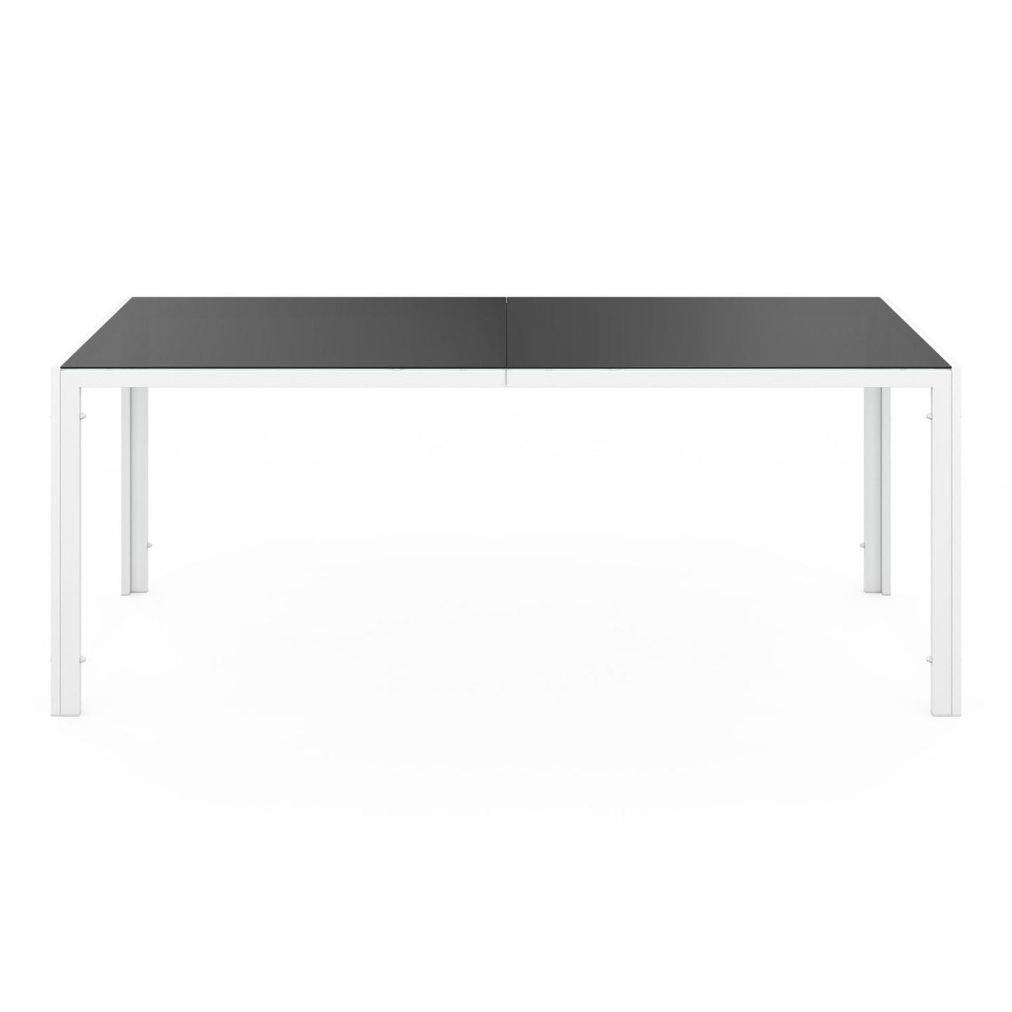 Voir la diapositive 3 : ID MARKET Salon de jardin madrid table 190 cm et 8 chaises empilables blanc et gris