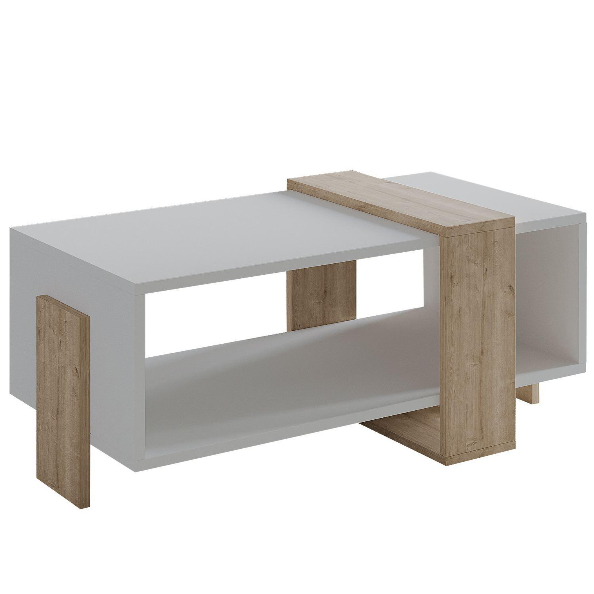 Habitat et Jardin Table basse en bois  meleni  - 90 x 49 x 40 cm - blanc