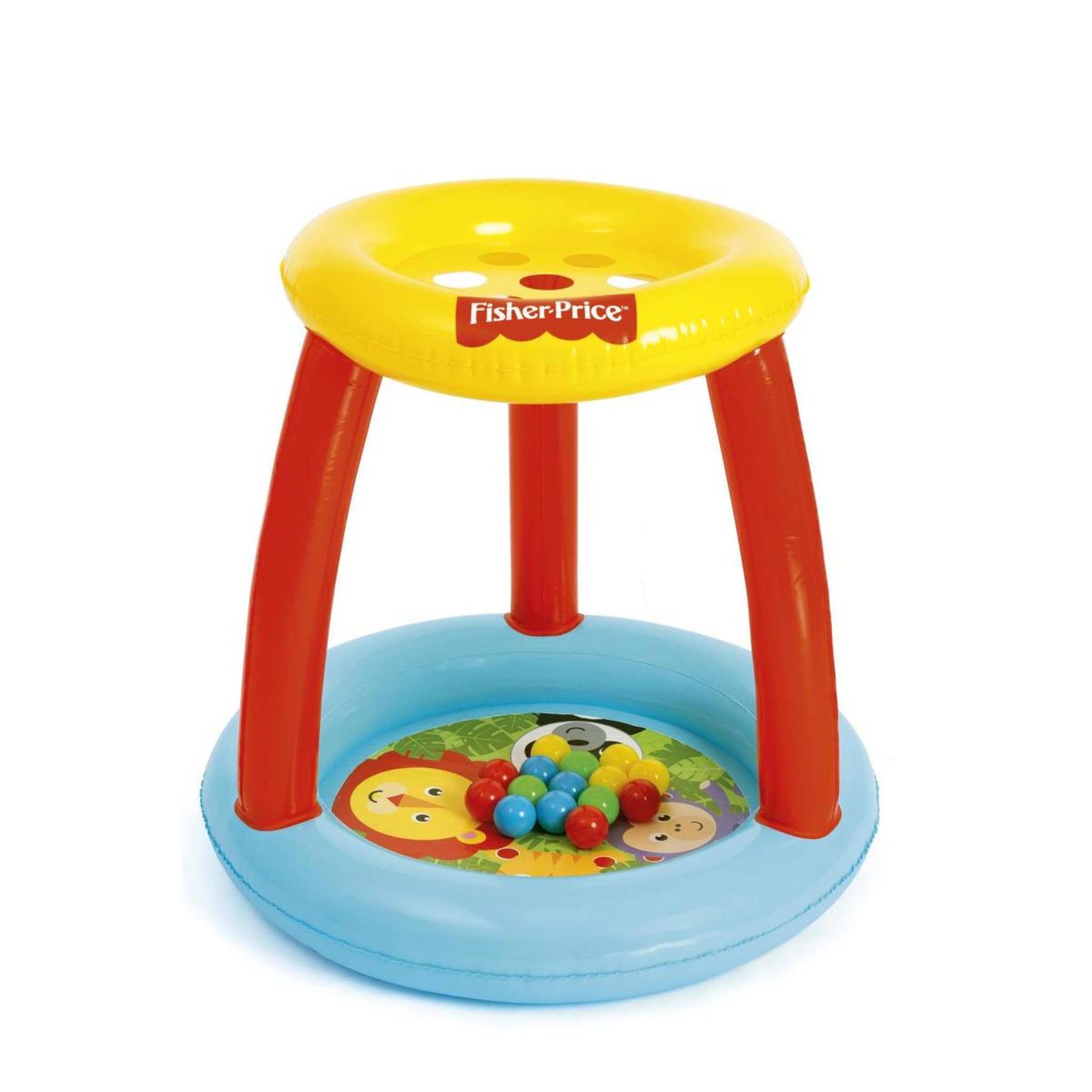 BESTWAY Aire de jeux à balles  93541 Fisher-Price Amis animaux 89cm x 89cm x 84cm