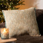 Voir la diapositive 3 : Paris Prix Coussin Déco  Effiloché  45x45cm Marron & Vert