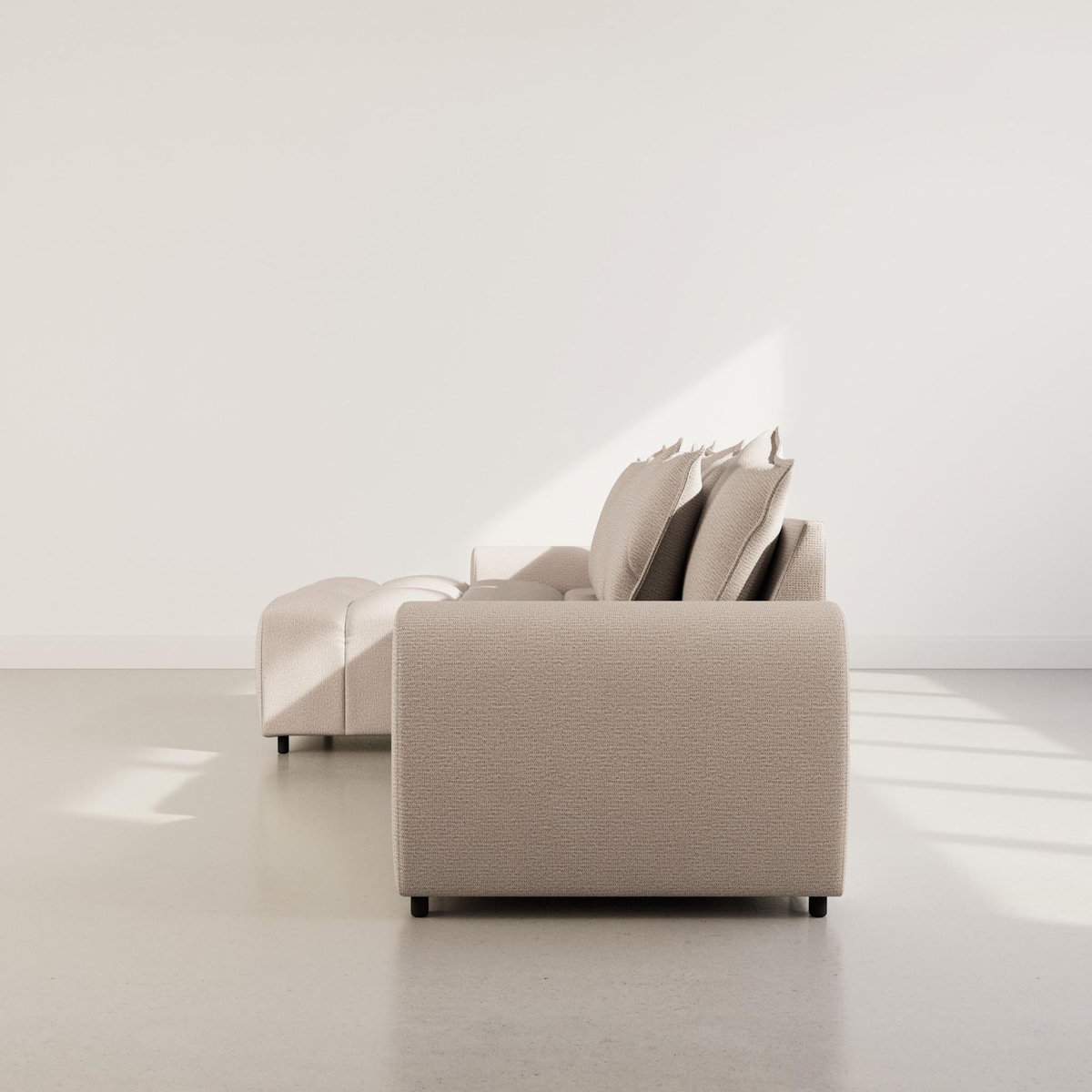 LISA DESIGN Adelaide - canapé d'angle réversible 4 places en tissu texturé