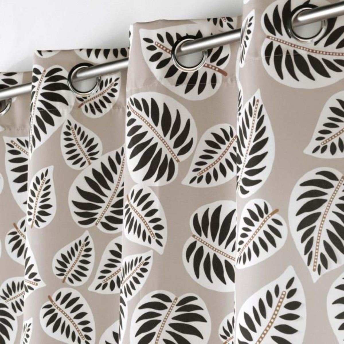 Paris Prix Rideau à Œillets Imprimé  Alma  140x260cm Noir