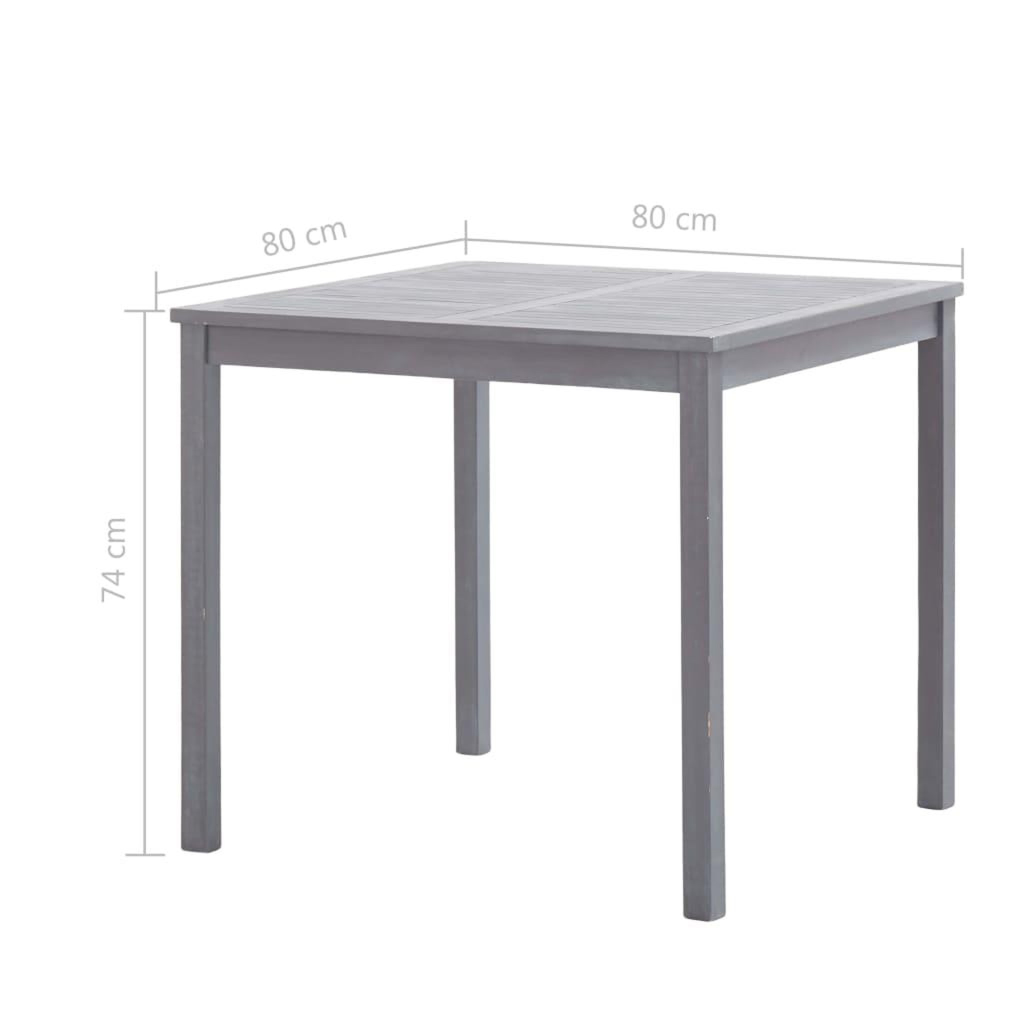 Voir la diapositive 6 : VIDAXL Ensemble a manger de jardin 5 pcs bois d'acacia massif gris