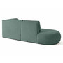 Voir la diapositive 6 : LISA DESIGN Santorini - canapé modulable d'angle droit + pouf - 4 places - en tissu texturé