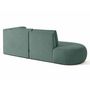 Voir la diapositive 6 : LISA DESIGN Santorini - canapé modulable d'angle droit + pouf - 4 places - en tissu texturé