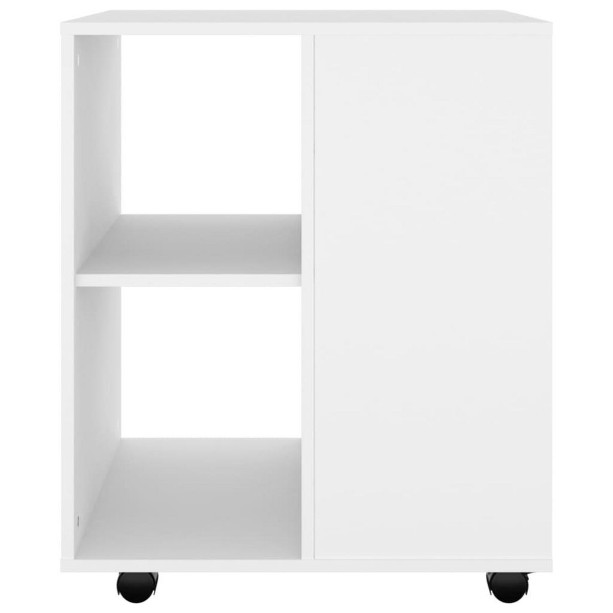 VIDAXL Armoire a roulettes Blanc 60x53x72 cm Bois d'ingenierie