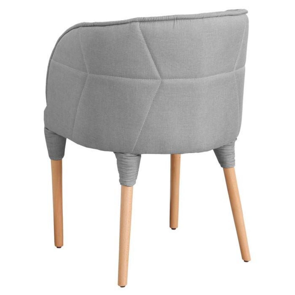 Paris Prix Chaise Design en Tissu  Daniel  82cm Gris Clair