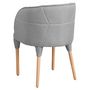 Voir la diapositive 4 : Paris Prix Chaise Design en Tissu  Daniel  82cm Gris Clair