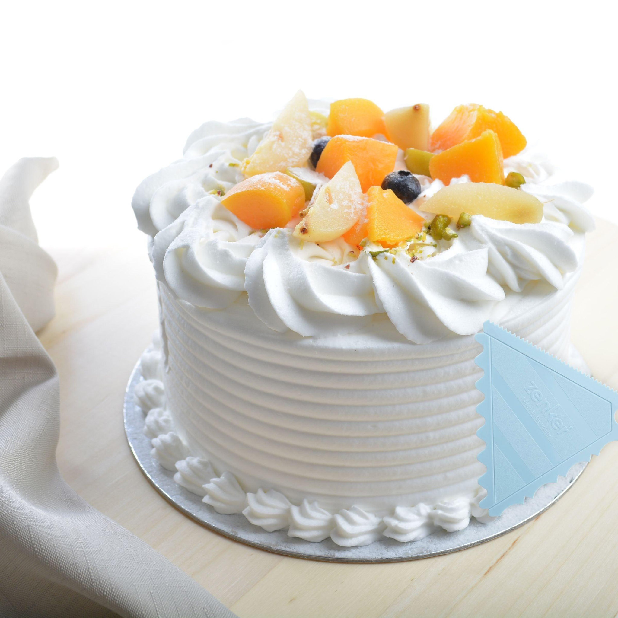 Voir la diapositive 4 : ZENKER Ensemble de 2 lisseurs gâteau à trois côtés pour cake design zenker sweet sensation