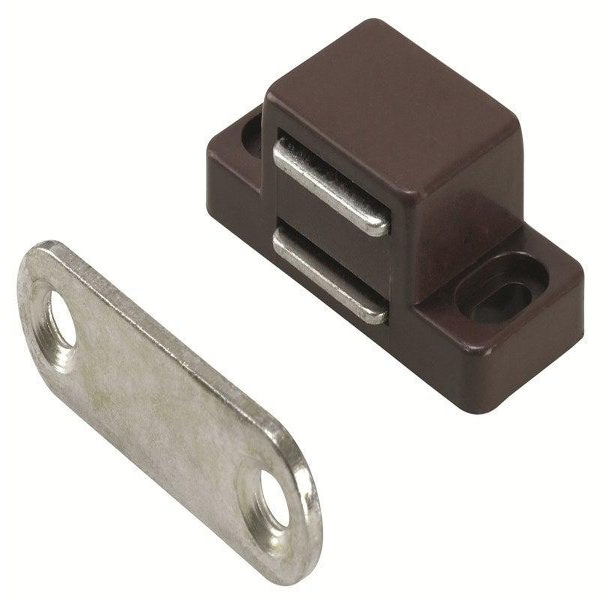 CENTRALE BRICO Lot de 4 loqueteaux magnétique acier HETTICH, L.35 x l.15 mm