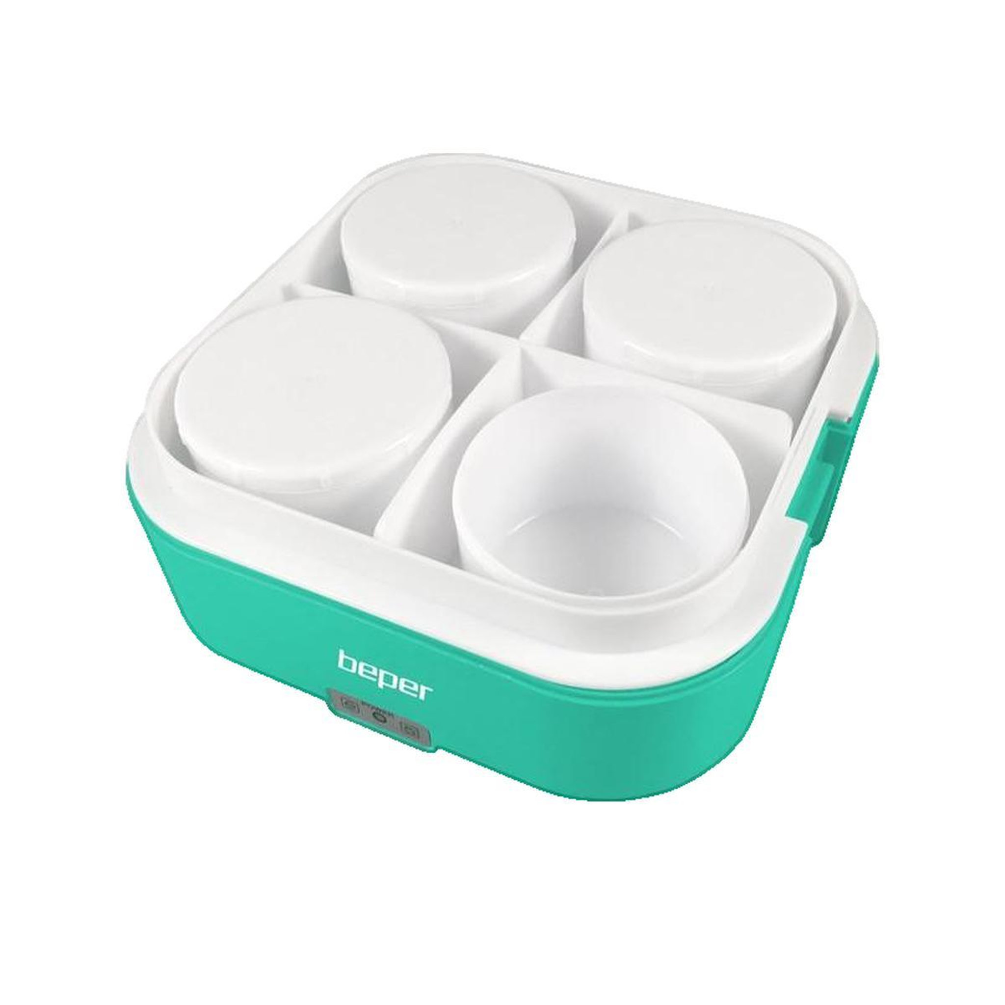 Voir la diapositive 2 : BEPER Réchaud de nourriture électrique Beper BC 2 en 1 1600 ml 4 portions bleu clair