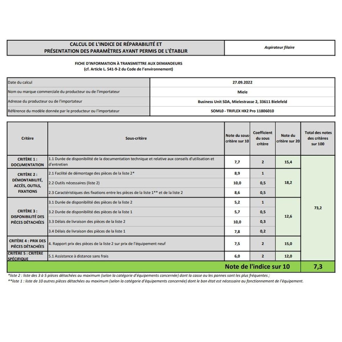 MIELE Aspirateur balai 3en1 rechargeable 25.2v - TRIFLEXHX2PRO