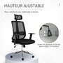 Voir la diapositive 4 : VINSETTO Fauteuil de bureau manager grand confort chaise de bureau réglable tissu maille polyester noir