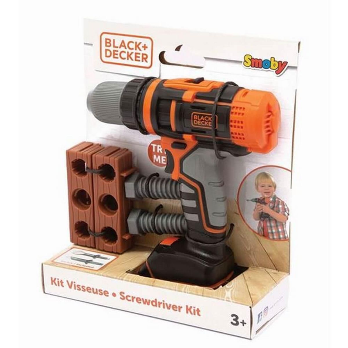 SMOBY Perceuse mécanique et accessoires Black+Decker