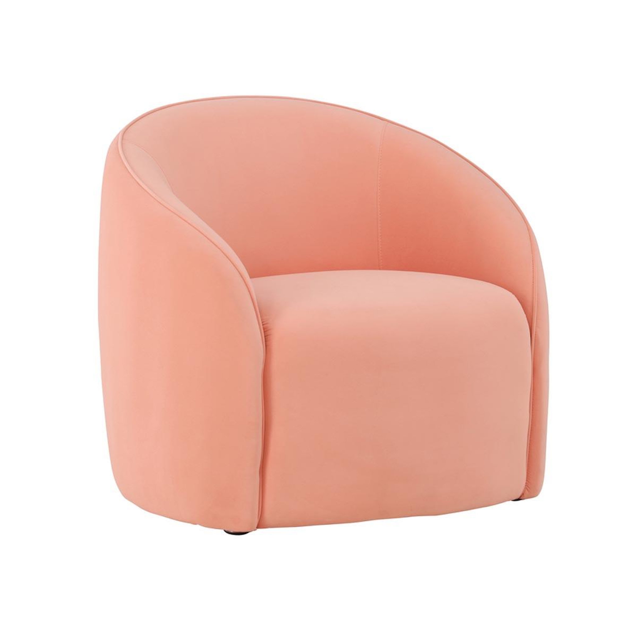Paris Prix Fauteuil design en tissu  neo  79cm pêche