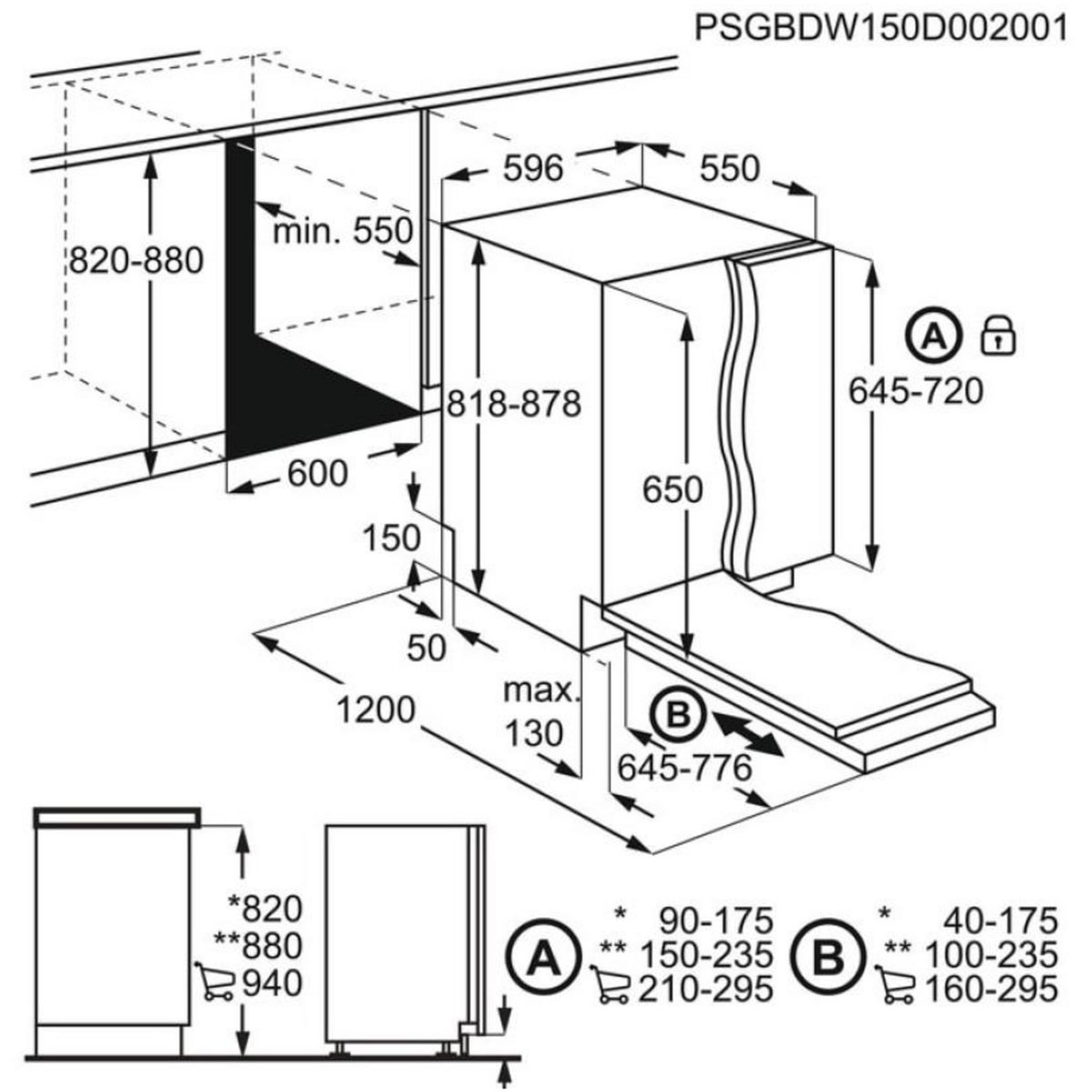 FAURE Lave-vaisselle 60cm 13c 46db a++ tout intégrable - fdln5521