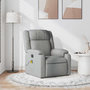 Voir la diapositive 1 : VIDAXL Fauteuil de massage inclinable Gris clair Tissu