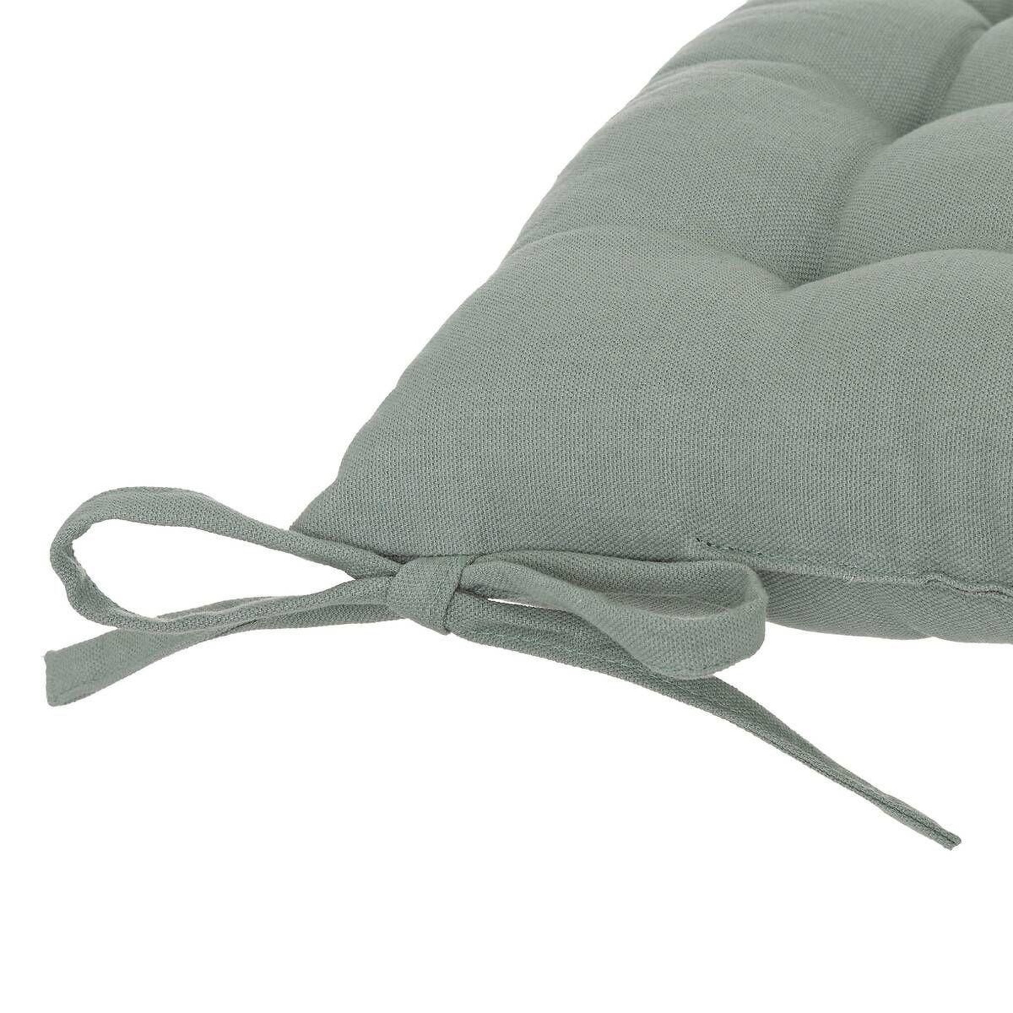 Voir la diapositive 2 : ATMOSPHERA Galette de Chaise  Loria  38x38cm Vert Céladon