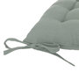 Voir la diapositive 2 : ATMOSPHERA Galette de Chaise  Loria  38x38cm Vert Céladon