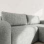 Voir la diapositive 4 : BEST MOBILIER Rebecca - canapé d'angle droit 4 places convertible avec coffre en velours texturé