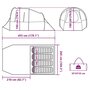 Voir la diapositive 6 : VIDAXL Tente de camping tunnel 4 personnes vert impermeable